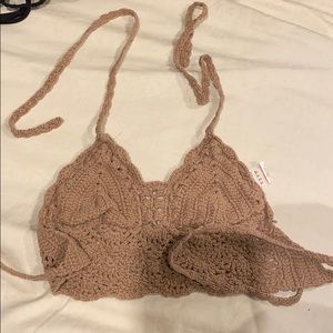 Crochet bikini top from Missguided